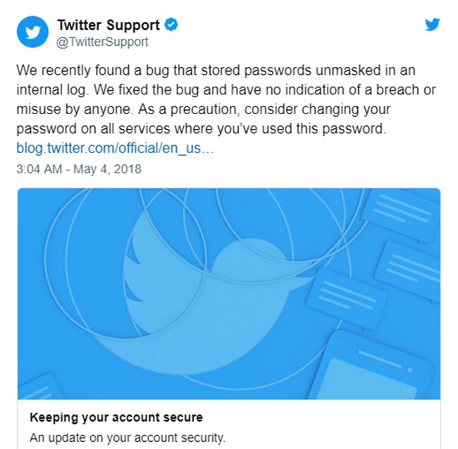 Twitter thúc giục người dùng đổi mật khẩu ngay lập tức ảnh 1 Twitter thúc giục người dùng đổi mật khẩu ngay lập tức ảnh 1