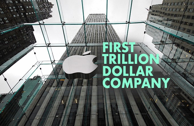Giá cổ phiếu tăng giúp Apple trở thành công ty đại chúng đầu tiên đạt giá trị vốn hóa thị trường một nghìn tỷ USD (ảnh: appsutra)