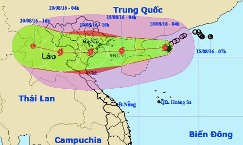 Trong sáng mai, bão số 3 được dự báo sẽ đổ bộ vào các tỉnh từ Quảng Ninh - Nghệ An với gió giật cấp 13-14.