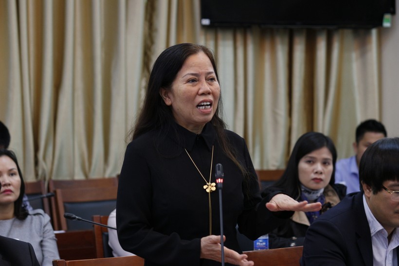 Bà Ninh Thị Ty -  Chủ tịch CTCP May Hồ Gươm. (Ảnh: Doãn Trường)