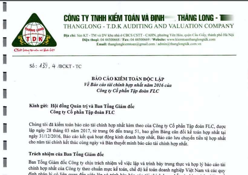 BCTC của KLF, KSA không hợp lệ, Kiểm toán Thăng Long – TDK nói gì? ảnh 3 BCTC của KLF, KSA không hợp lệ, Kiểm toán Thăng Long – TDK nói gì? ảnh 3
