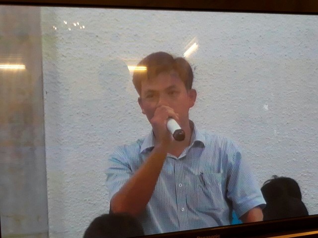 Kế toán trưởng BSR Phạm Xuân Quang nói lời khai của Nguyễn Minh Thu là một chiều. (Ảnh chụp màn hình: K.T)