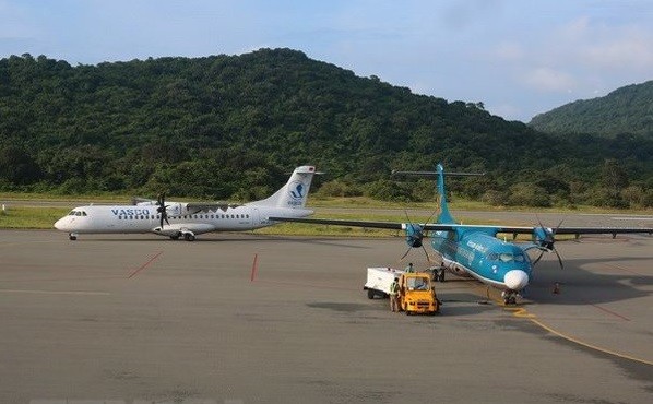 Kite Air chọn các đường bay ngách, giá còn cao như TPHCM-Côn Đảo, Hà Nội-Điện Biên... để đề xuất khai thác. Trong ảnh là một góc sân bay Côn Đảo. Ảnh: TTXVN