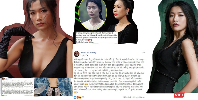 Bị diễn viên Trà My "cảm ơn Cô Vy" xúc phạm NSƯT Trinh Kim Chi có quyền khởi kiện (Ảnh: Minh Tuệ ghép) 