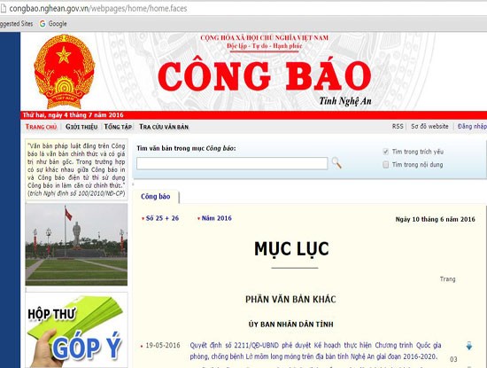 Theo kết quả kiểm tra của Bkav, hiện nay tại nhiều website thuộc Chính phủ (.gov.vn),  trong đó có trang congbao.nghean.gov.vn có tồn tại các link ẩn.