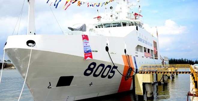 Tàu Cảnh sát biển 8005 khủng nhất Việt Nam hạ thủy