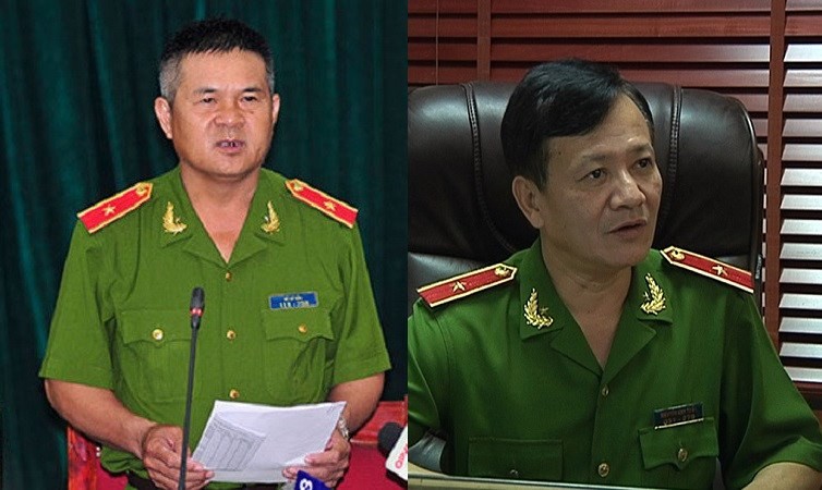 Thiếu tướng Hồ Sỹ Tiến và Thiếu tướng Nguyễn Anh Tuấn được biết đến với các thành tích phá án nhanh. Ảnh: Bộ Công an.