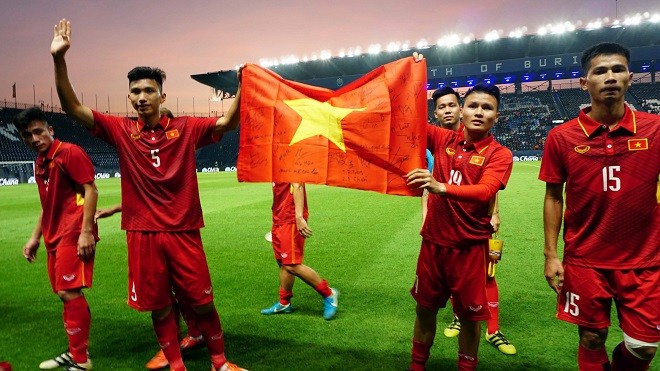 Chiến tích của U23 Việt Nam đứng đầu diễn đàn bóng đá lớn nhất thế giới. Ảnh: TTXVN