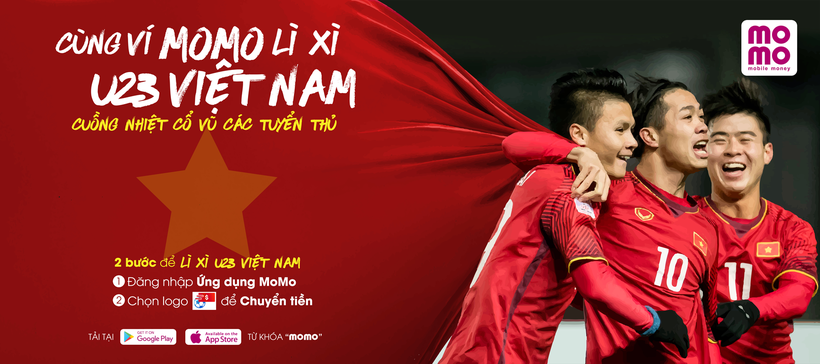 MoMo, Zalo Pay nhất loạt tổ chức hoạt động lì xì dành tặng U23 Việt Nam ảnh 1