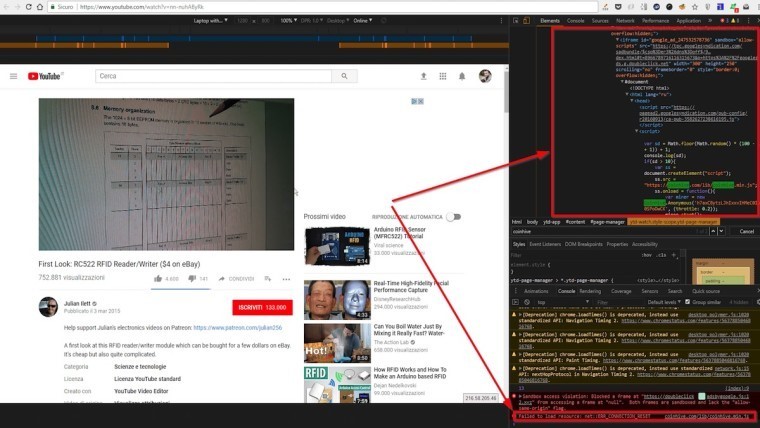 Một loại mã độc đào tiền ảo vừa được phát hiện trên các quảng cáo của YouTube.