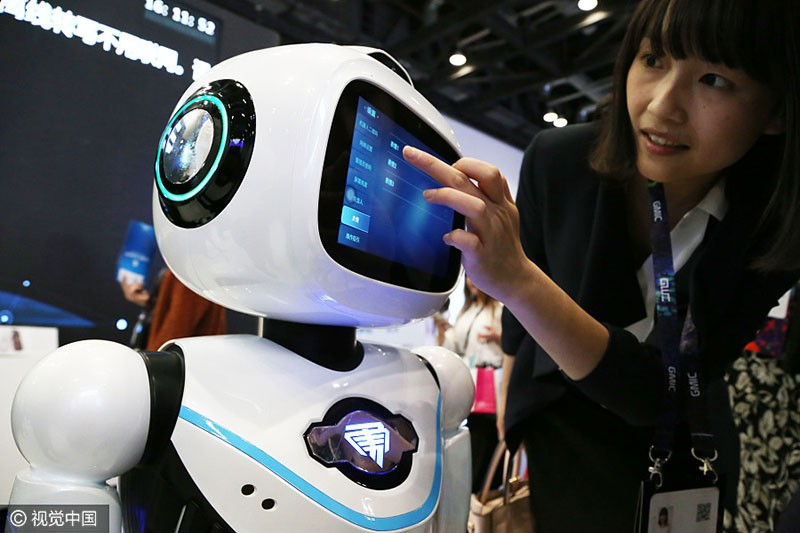 Robot trong một triển lãm về trí tuệ nhân tạo tại Bắc Kinh, Trung Quốc. Nguồn: China daily