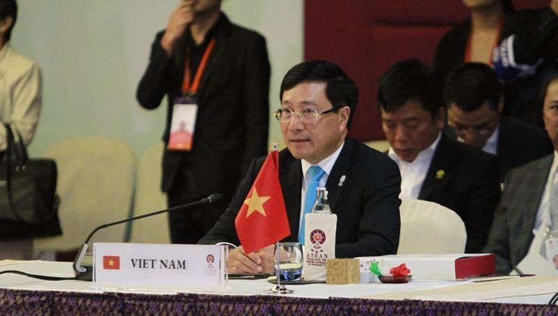 Phó Thủ tướng Phạm Bình Minh tại Hội nghị Bộ trưởng Ngoại giao ASEAN lần thứ 52.