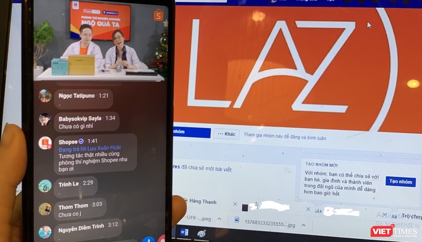 Hoạt động livestream trên Facebook và Youtube của các sàn thương mại điện tử nở rộ trong năm 2019. 