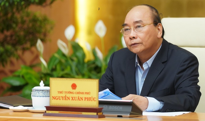 Thủ tướng Nguyễn Xuân Phúc phát biểu tại cuộc họp. Ảnh: VPCP.
