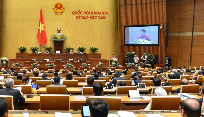 Một phiên làm việc của kì họp thứ 8, Quốc hội khóa XIV - tháng 12/2019. Ảnh: Quochoi.vn