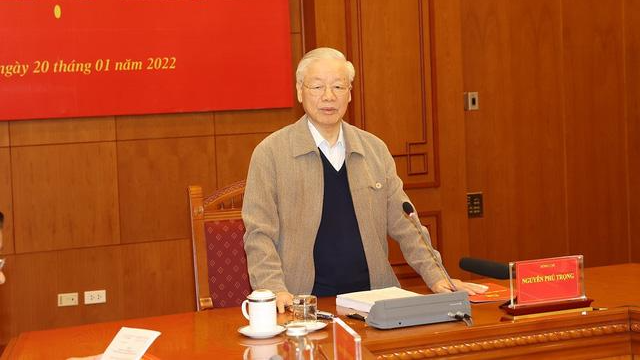 Tổng Bí thư Nguyễn Phú Trọng, Trưởng Ban Chỉ đạo Trung ương về phòng, chống tham nhũng, tiêu cực chủ trì phiên họp thứ 21 của Ban Chỉ đạo.