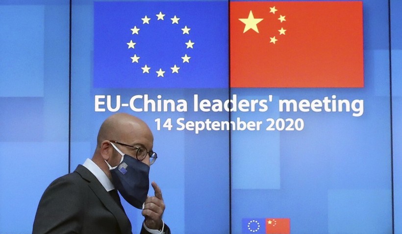 EU thể hiện rõ quan điểm cứng rắn với Trung Quốc trong hội nghị trực tuyến (Ảnh: SCMP)