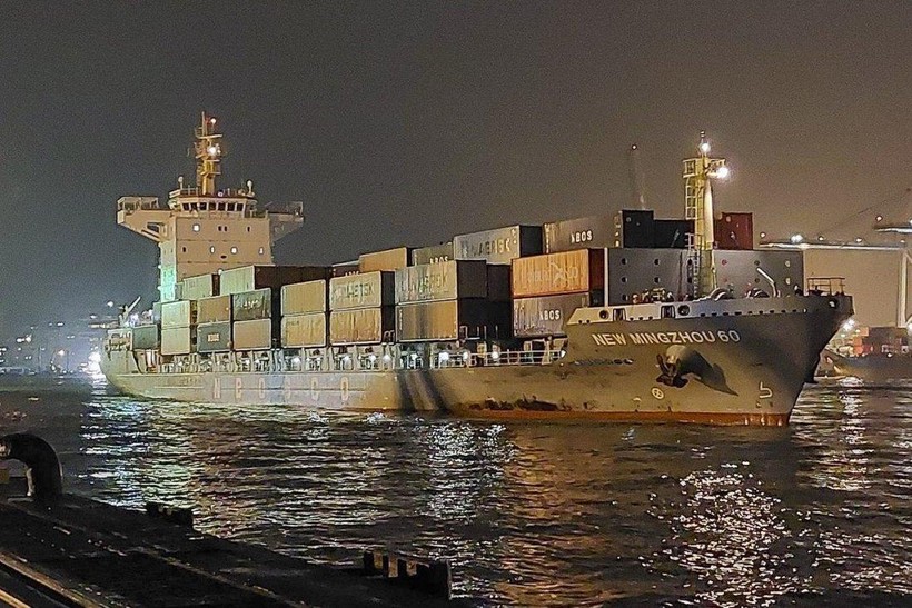 Tàu chở hàng của Lithuania phải cập cảng của Đài Loan thay vì Trung Quốc, do lo ngại bị hải quan Trung Quốc chặn (Ảnh: Handout)