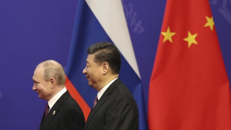 Tổng thống Nga Vladimir Putin và Chủ tịch Tập Cận Bình tại Bắc Kinh ngày 26/4/2019 (Ảnh: Getty)
