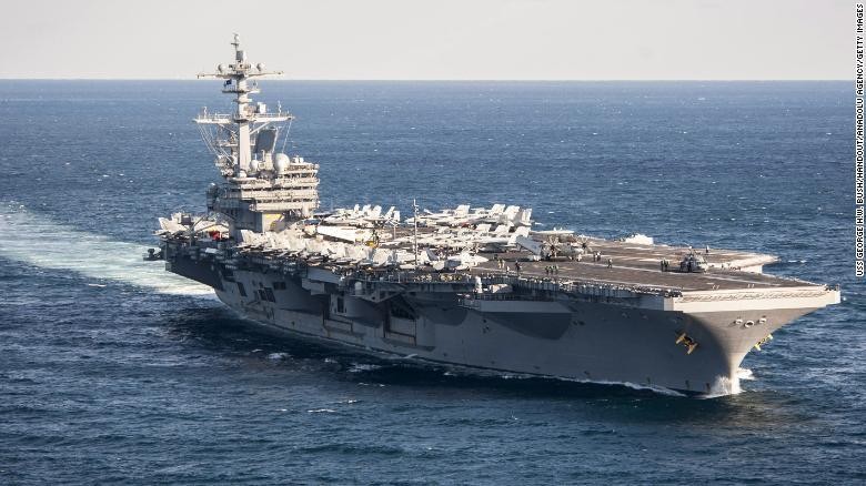 Tàu USS George Washington của Hải quân Mỹ (Ảnh: CNN)