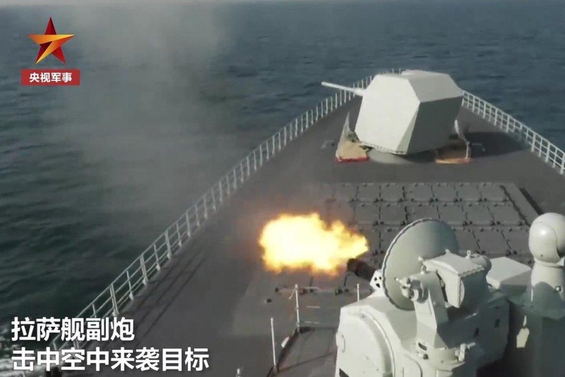 Cuộc tập trận kéo dài 3 ngày trên biển Hoàng Hải bao gồm nhiều nội dung (Ảnh: Weibo)