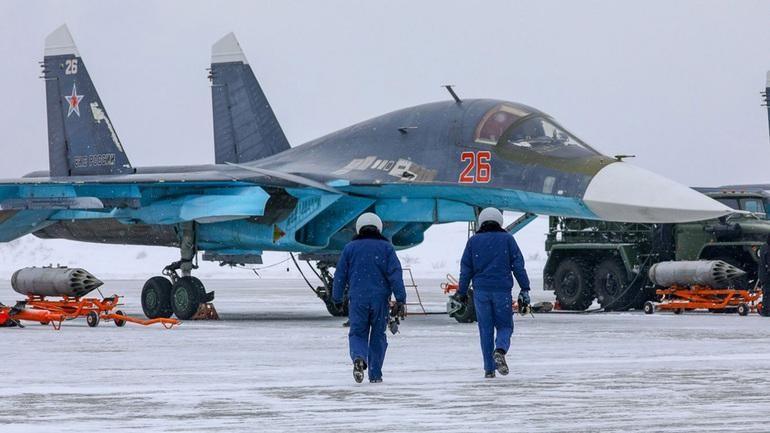 Một căn cứ không quân của Nga trong cuộc xung đột với Ukraine (Ảnh: Bộ Quốc phòng Nga).