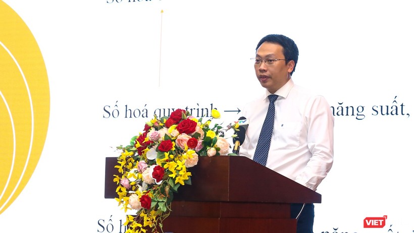 Cục trưởng Nguyễn Huy Dũng đặt hàng các doanh nghiệp công nghệ ưu tiên giải quyết những bài toán phát sinh từ chính nhu cầu của nhân dân. Ảnh: Minh Sơn.