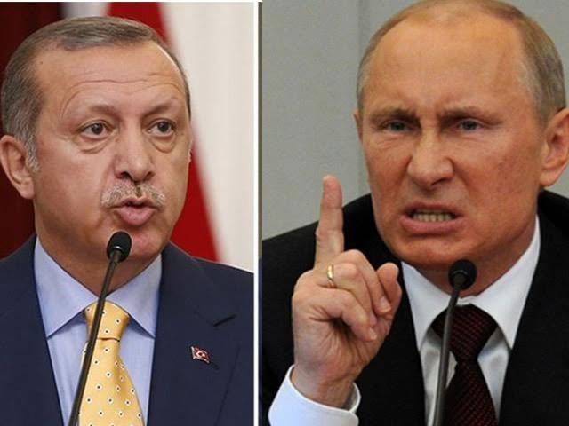 Tổng thống Nga Putin và Tổng thống Thổ Nhĩ Kỳ Edorgan (trái)