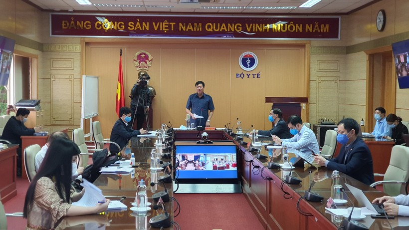 Ban chỉ đạo Quốc gia phòng, chống dịch COVID-19 tổ chức hội nghị trực tuyến tập huấn nâng cao năng lực của y tế cơ sở trong phòng, chống dịch COVID-19. Ảnh: Tuấn Dũng 