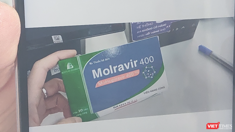 thuốc Molravir 400 chuẩn bị bán ra thị trường (Ảnh - Minh Thuý) 