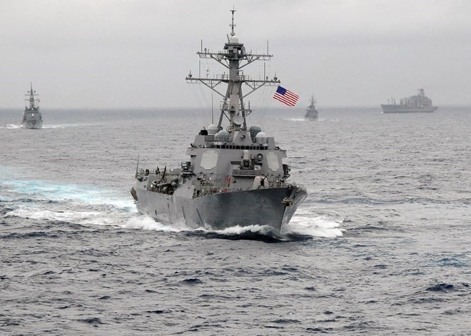 Quân Mỹ, Hàn tập trận hải quân quanh Bán đảo Triều Tiên