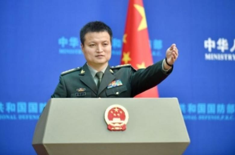 Ngày 28/7/2016, Đại tá Dương Vũ Quân, người phát ngôn Bộ Quốc phòng Trung Quốc tuyên bố Hải quân Trung Quốc và Nga sẽ tổ chức tập trận chung ở Biển Đông vào tháng 9/2016. Ảnh: Thời báo Tự do, Đài Loan.