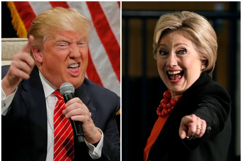 Bà Hillary Clinton đang gần bỏ xa Donald Trump trong chạy đua bầu cử.