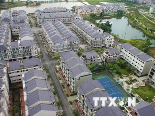 Các căn hộ liền kề tại khu đô thị Xuân Phương, quận Nam Từ Liêm, Hà Nội.