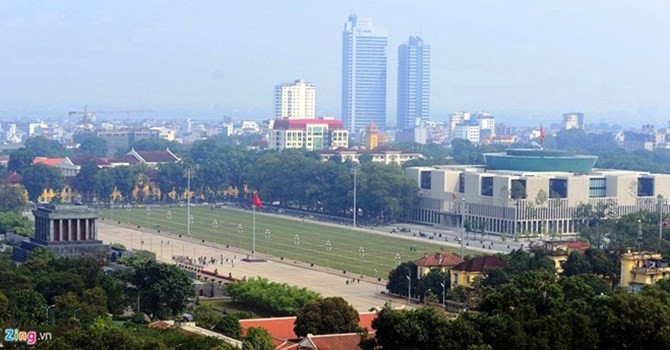 Dự án 8B Lê Trực nhìn ra quảng trường Ba Đình. 