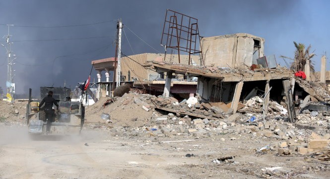 Thành phố Ramadi bị tàn phá nặng nề - Ảnh: Reuters