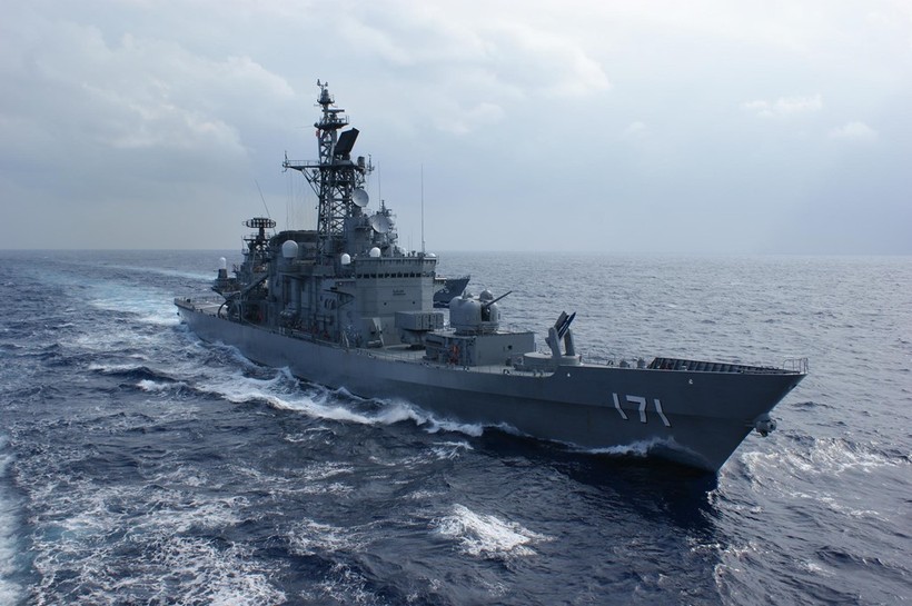 Tàu chiến của Lực lượng Phòng vệ Biển Nhật Bản. Ảnh: MSDF