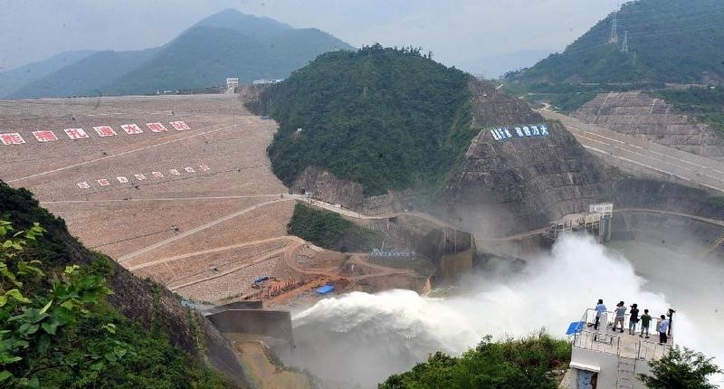 Đập thủy điện Nuozhadu Trung Quốc xây dựng trên sông Mekong. Ảnh: Corbis