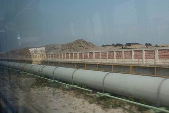 Đường ống dẫn nước thải dự án Formosa. Ảnh: TL