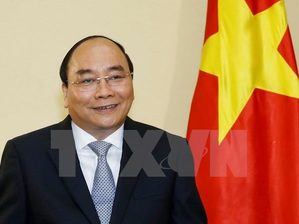 Thủ tướng Chính phủ Nguyễn Xuân Phúc​ tiếp và trả lời phỏng vấn của một số hãng thông tấn, báo chí lớn của Nhật Bản . (Ảnh: Thống Nhất/TTXVN)