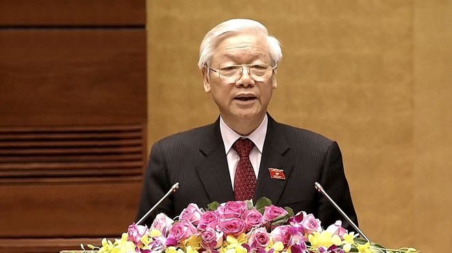 Tổng bí thư Nguyễn Phú Trọng yêu cầu các đại biểu Quốc hội phải thường xuyên lắng nghe người dân. Ảnh: Duy Hiếu.