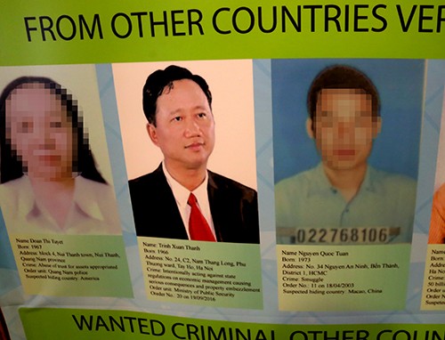 Nghi can Trịnh Xuân Thanh trong danh sách truy nã quốc tế của Interpol. Ảnh: Bá Đô
