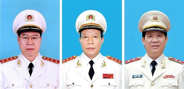 Thượng tướng Bùi Văn Nam, Thượng tướng Lê Quý Vương, Trung tướng Nguyễn Văn Sơn nhận thêm nhiệm vụ mới. Ảnh Mps.gov.vn