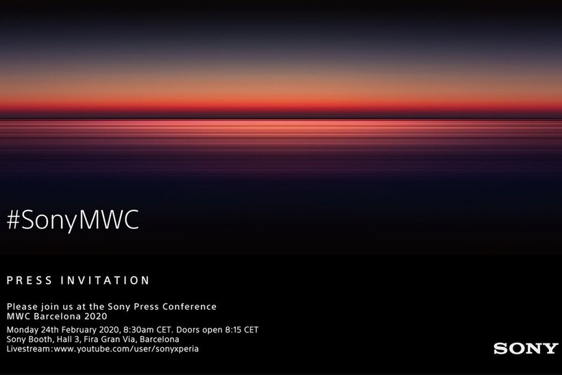 Thông báo của Sony về sự kiện ra của hãng tại triển lãm MWC 2020 (Ảnh: Phone Arena)