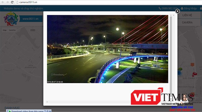 hông qua website có địa chỉ http://camera.0511.vn, người dân cùng chính quyền có thể theo dõi tình hình giao thông trực tiếp tại các điểm nút giao thông quan trọng của Đà Nẵng.