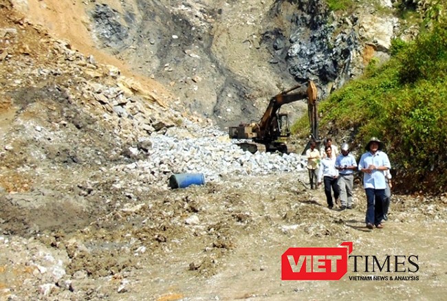Khu vực khảo sát xây dựng nhà máy thép Việt Pháp tại thôn Hoa, thị trấn Thạnh Mỹ, huyện nam Giang, tỉnh Quảng Nam
