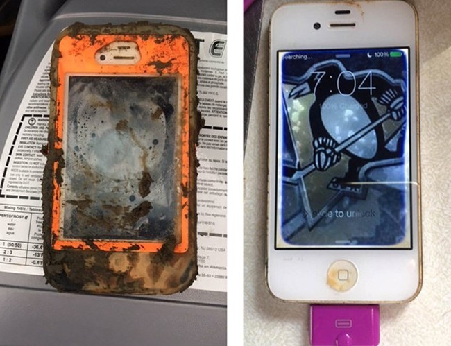 Chiếc iPhone 4 sống sót thần kỳ sau 18 tháng ngâm dưới hồ nước