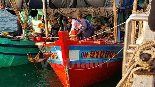 Tàu cá của ngư dân Việt Nam bị Malaysia bắt giữ (ảnh vietnam+)