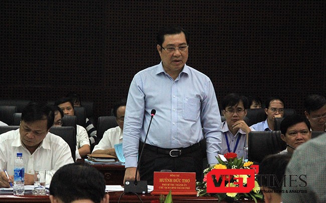 ông Huỳnh Đức Thơ, Phó Bí thư Thành ủy, Chủ tịch UBND TP Đà Nẵng Huỳnh Đức Thơ trả lời ý kiến của đoàn công tác Đại biểu Quốc hội tại buổi làm việc 