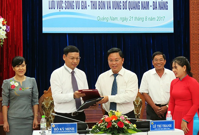 Ngày 21/8, tại TP Tam Kỳ, UBND tỉnh tỉnh Quảng Nam và TP Đà Nẵng tổ chức Lễ ký kết và công bố thành lập Ban điều phối quản lý tổng hợp lưu vực sông Vu Gia-Thu Bồn và vùng bờ Quảng Nam-Đà Nẵng.